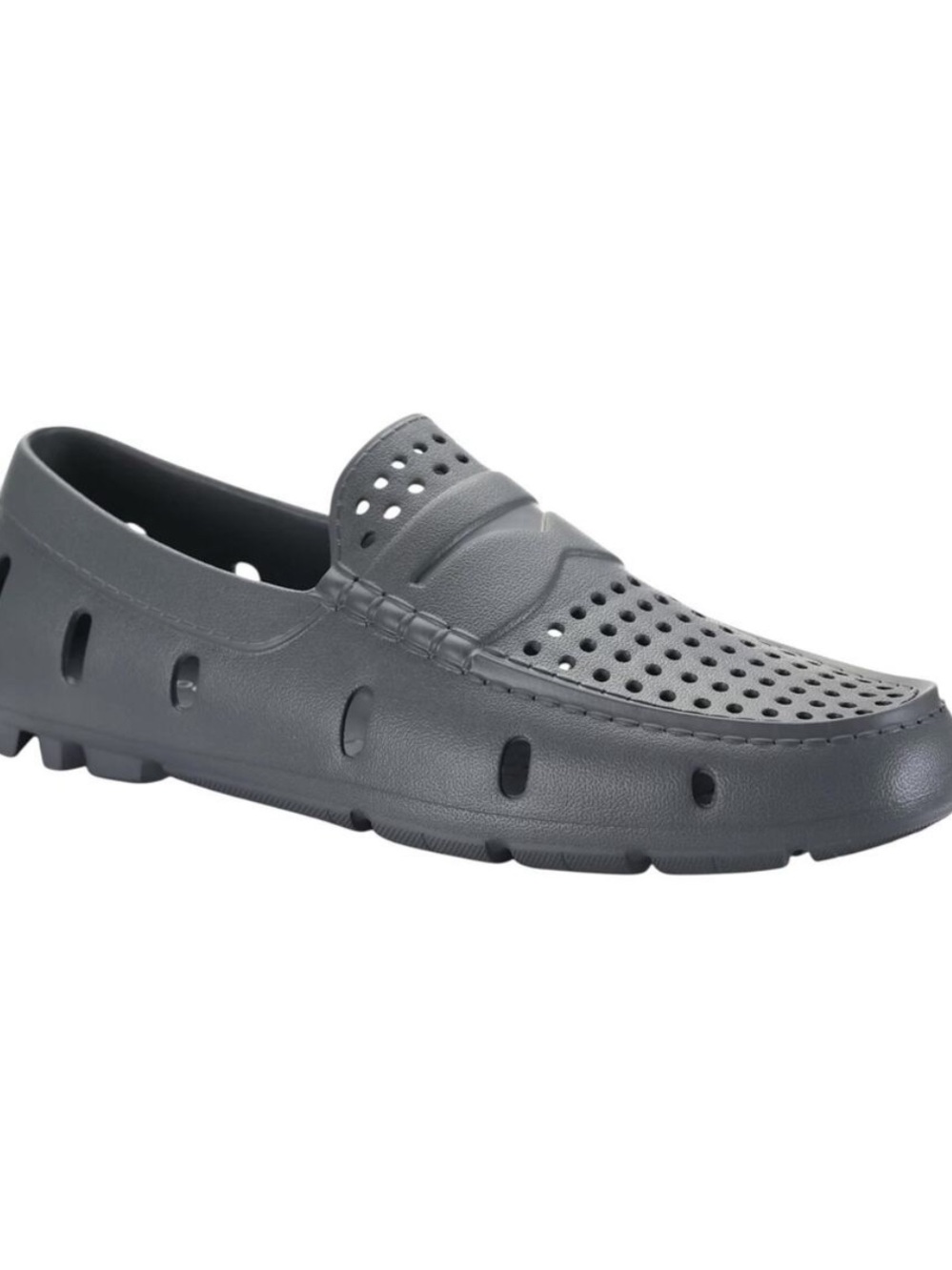 Club Room Men's Atlas Perforated Driver Loafer Gray Size 8